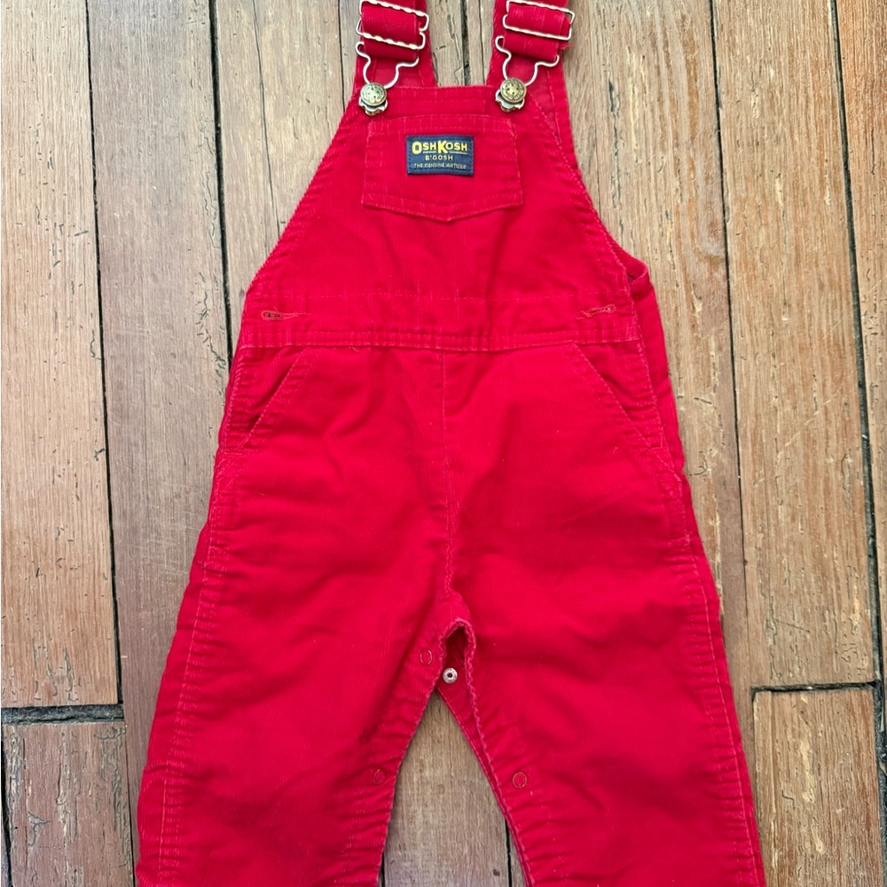Vintage OshKosh B'gosh Red Kids Overalls